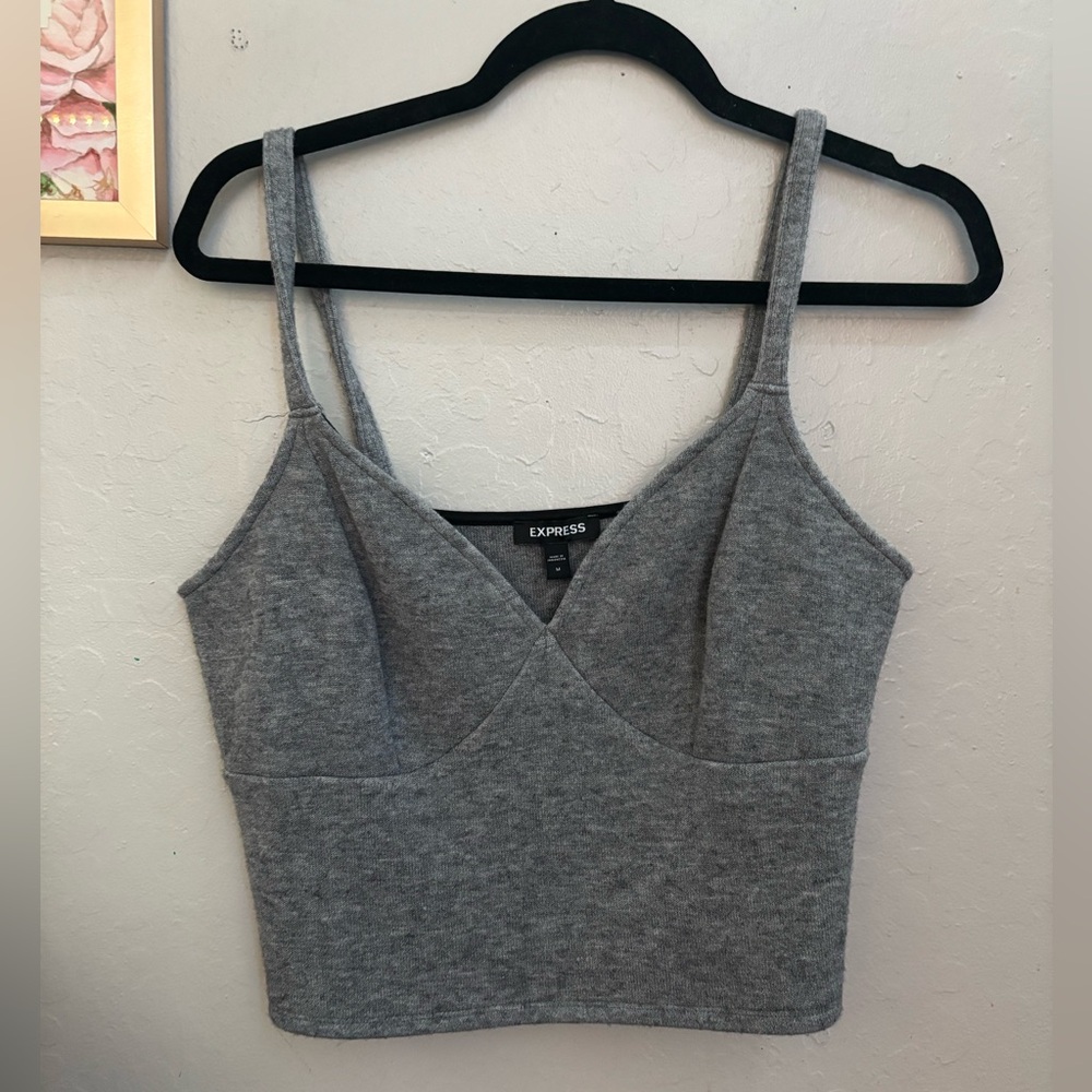 Gray Express Crop Top
